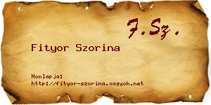 Fityor Szorina névjegykártya